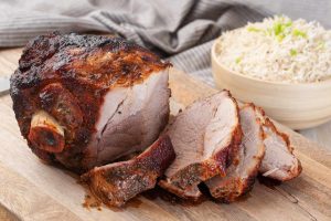 Roasted pork shoulder